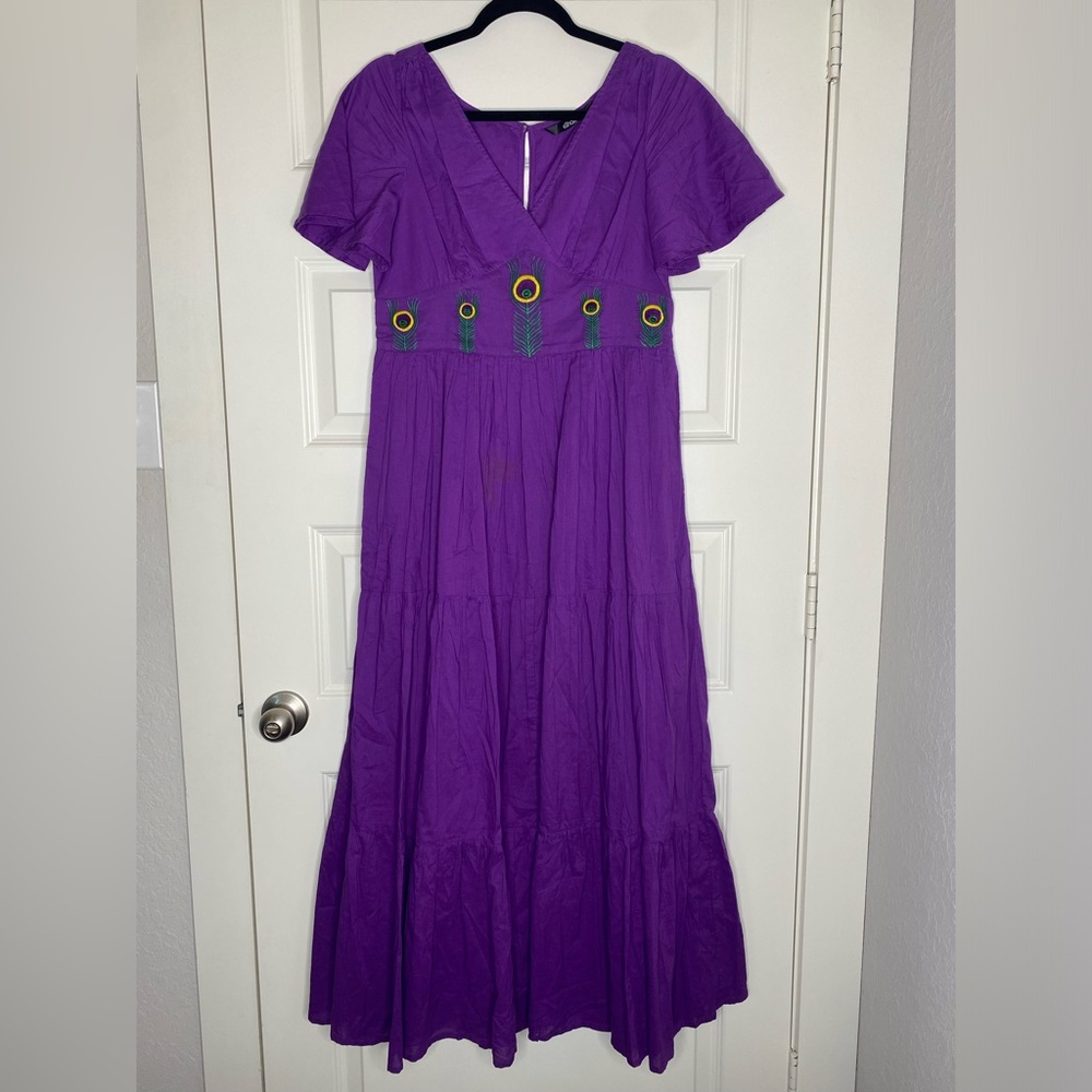 eShakti Purple Maxi Dress